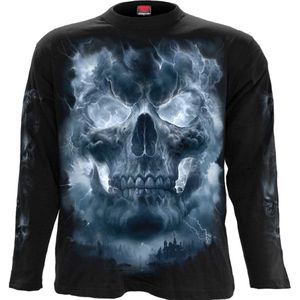 Spiral Grave Skies - Longsleeve Heren Shirt met lange mouwen - zwart - XXL