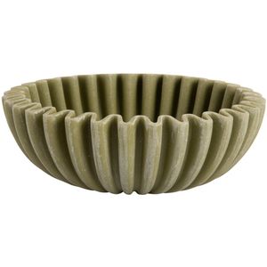 Present Time Schaal Wave - Donkergroen - Ø20cm - Polyresin - Moederdag - Moederdag Cadeau - Moederdag Cadeautje - Moederdag Cadeau idee