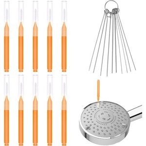 Allecto Plus - Douchekop Reinigingsborstel en Picks Set voor Nozzle en Gap Reiniging in Huishoudelijke Badkamer