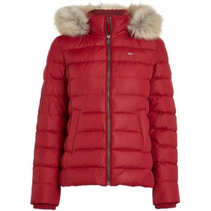 Tommy Hilfiger Dames Global Stripe Donsjas Bordeaux maat M