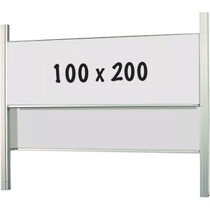Whiteboard PRO - 2 in 1 - Geëmailleerd staal - Weekplanner - Maandplanner - Jaarplanner - Magnetisch - Wit - 100x200cm