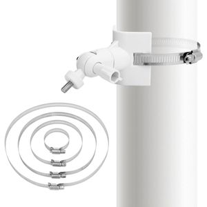 Universele paalmontage metaal met 4 lussen Ø50/100/150/200mm - compatibel met Arlo/Wyze/Eufycam bewakingscamera's - wit