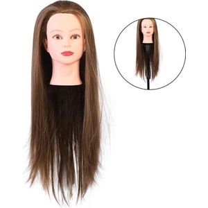 Mannequin Hoofd voor Kappers - Multifunctioneel Oefenhoofd voor HaarstylistenDuurzaam Praktijk Hoofd Salon Gereedschap voor Kapsalons met Kosmetiek (Golden)