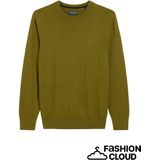 Regular fit gebreide pullover van een mix van katoen en scheerwol