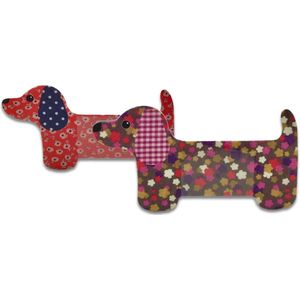 Teckel - 2 stuks teckel nagelvijlen - hond - vijl aan beide kanten - vijl - teckel met bloemetjes