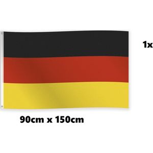 Vlag Duitsland 90cm x 150cm - Landen Duits national EK WK voetbal hockey sport festival thema feest