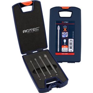 Rotec - 229 - Glasboren Set - 4-delig - Ø4-8