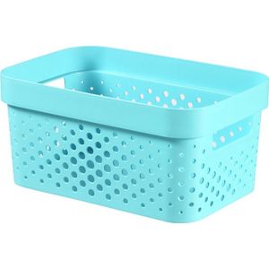 Infinity-Dots - Opbergbox - 4.5L - Blauw - 26x18xh12cm - (set van 5)