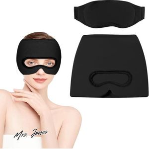 Mrs. Jones 3-in-1 migraine koelmasker met afneembaar oogmasker - rekbaar hoofdpijn koelmasker herbruikbare migraine muts voor het verlichten van stress en hoofdpijn .