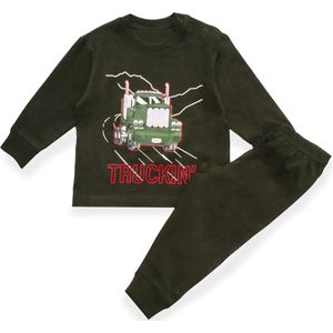 Fun2Wear - Pyjama Truckin Khaki/ - Khaki - Maat 62 - Jongens