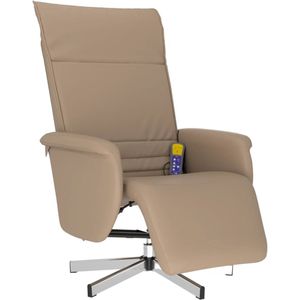 vidaXL - Massagestoel - Cappuccino - Verstelbaar met Voetensteun