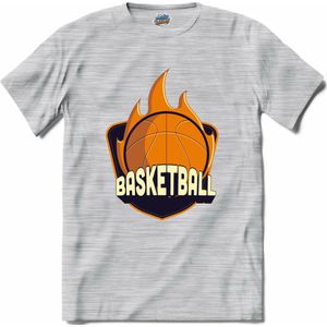 Basketball | Basketbal - Sport - Basketball - T-Shirt - Unisex - Donker Grijs - Gemêleerd - Maat M