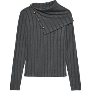 Vero Moda Trui Vmklaudia Ls Roll Neck Top Jrs Ga 10336173 Asphalt Dames Maat - S