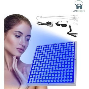 LifeStages - Gezichtsbruiner - 45W Draagbare Gezichtsbruiner Solarium voor Thuis met 225 Leds - Opvouwbare Instelbare Standaard en Ophangbare Haken - Volledig Lichaam voor Lichaam en Gezicht