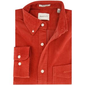 Gant - Casual Overhemd - Rood - Regular Fit - Button-down Boord