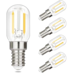 NETTLIFE T22 LED - LED Lampen - E14 Lichtborn - Transparent - Ø 2.2 cm - Filament lamp - 2700K Warm Wit Licht - 2W - Vintage Gloeilamp - 4 Stuks