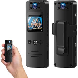 Thuys – Bodycam – Action Cam – Spycam – Bewegingsdetectie – 180º Draaibare Lens – Bodycam Politie – Zwart