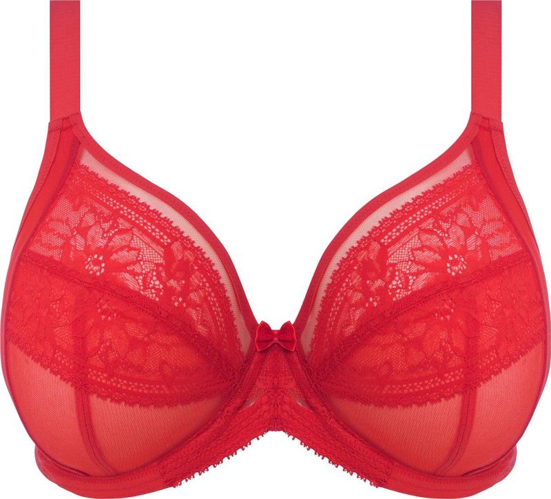 Elomi Dames Plus Size Kendra Underwire Plunge Bra, kersen, 75H