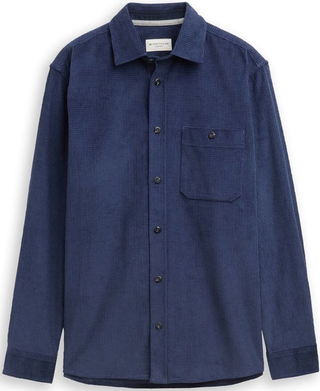 Tom Tailor - Casual Heren Overshirt - Corduroy - Regular Fit - 100% Katoen