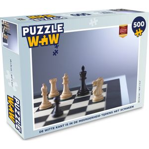 Puzzel De witte kant is in de meerderheid tijdens het schaken - Legpuzzel - Puzzel 500 stukjes