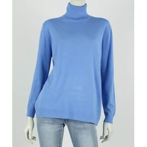 Dames col trui Roberta jeans blauw fijngebreid maat L/XL koltrui coltrui