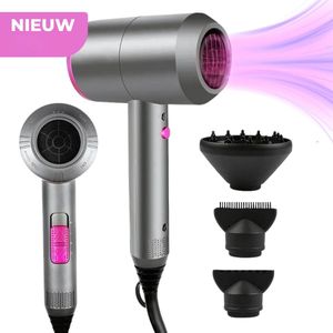 Ionische Haardroger met Diffuser - 3 Warmtestanden - Professionele Föhn voor Glanzend Haar - Grijs