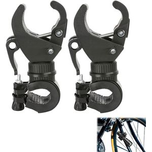 Multifunctionele 2 Pcs Rughouders - Rolstoel Stokhouder - Wandelstokhouder - Rolstoeltafel - Vaste Zaklampen - Universele Krukhouder