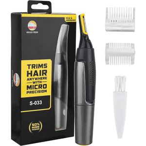 Draadloze Neus- en Oorhaartrimmer voor Mannen en Vrouwen - Professionele en Pijnloze Oogbrauw- en Baardtrimmer - IPX7 Waterdicht