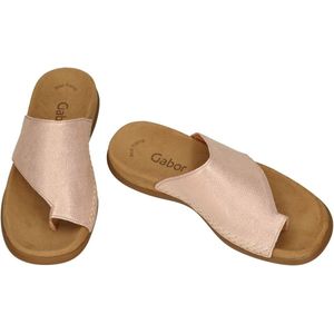 Gabor -Dames - roze-goud metallic - slippers & muiltjes - maat 38