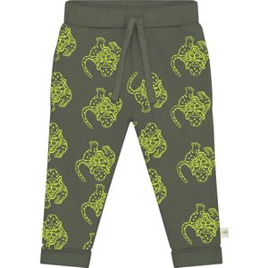Smitten Organic 'Camping Magical Leopard' All Over Print Sweatpants in Balsam Green kleur
