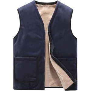 Heren Fleece Vest met Rits - Lichtgewicht V-hals zonder Mouwen voor Herfst en Winter