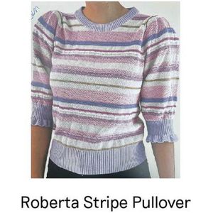 Fabienne Chapot Roberta Stripe Pullover 205 Truien & vesten Dames - Sweater - Hoodie - Vest- Gebroken wit - Maat XS