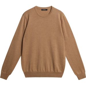 J. Lindeberg Lyle Merino Crew Neck Knit - Trui Voor Heren - Licht Bruin - M