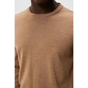 J. Lindeberg Heren Lyle Merino Crew Neck Knit Chipmunk Melange