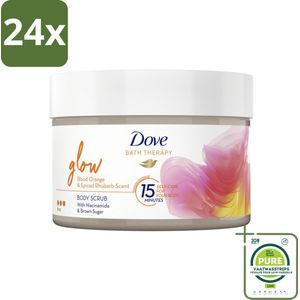 Dove Bath Therapy Glow Bodyscrub 295 ml - Voordeelverpakking - 24 stuks - Huidverzorging - Body scrub