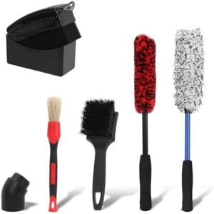 6-delige autoreinigingsset - Professionele wielborstels en detailgereedschap