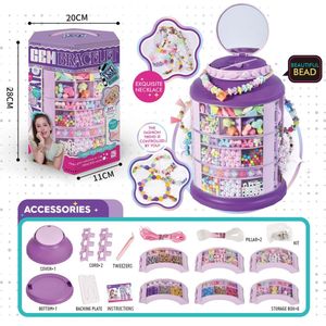 DIY meerlagige kralen sieraden opbergdoos, voor meisjes en kinderen van 8+ jaar Mode-armband maakset, met afneembare kralen trays en sieradenmaakbenodigdheden, geweldig verjaardagsactiviteitsgeschenk voor jonge dames