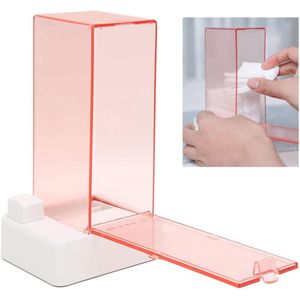 Automatische Wattenschijfje Uitpersen en Opbergdoos - Gemakkelijk Mee Te Nemen - Antislip Bodem .