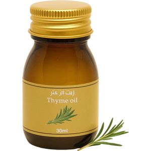 RNCosmetics - Tijmolie 30ml – 100% Pure & Eetbare Essentiële Olie – Natuurlijk Antiseptisch, Antibacterieel & Schimmelwerend – Voor Aromatherapie, Massage, Huidverzorging & Ontspanning – Ondersteunt Ademhaling & Spierverlichting
