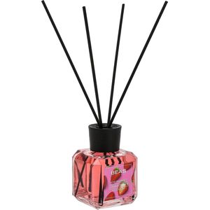 BEA'S STRAWBERRY REED DIFFUSER - 120 ml - Geurstokjes - Luchtverfrisser - Aromatherapie