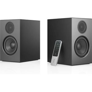 Audio Pro A28 Smart Multiroom Actieve Boekenplank Luidsprekers 2x75W - Zwart