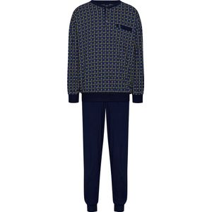 Robson Heren Pyjamaset - Squares - Blauw - Katoen - Maat 50