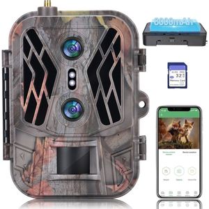 Wildcamera - Bruin - Buitencamera - Nachtzicht - Waterdicht - Wifi - 4K