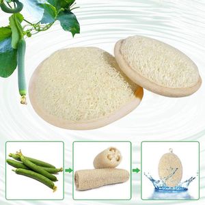 Crrynuo, 3-pack exfoliërende loofah-sponspads - 10*14,5 cm, gemaakt van biologische badloofah, huidvriendelijk, geschikt voor mannen en vrouwen, geweldig voor bad, spa en douche