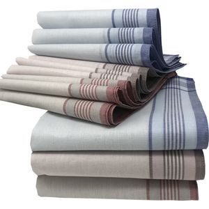 JEMIDI zakdoeken heren 100% katoen - 40 x 40 cm - Set van 12 - Herbruikbare zakdoeken voor volwassenen - In 3 kleuren