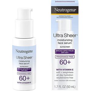 Neutrogena Ultra Sheer Moisturizing Face Serum with Vitamin E & SPF 60+,