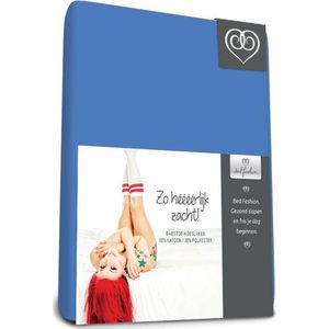 Badstof stretch hoeslaken de luxe 70 x 200 cm royal blue