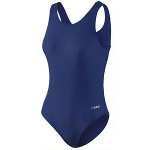 BECO Dames Badpak - Donkerblauw - Sportief - Maxcomfort - Brede Schouderbandjes