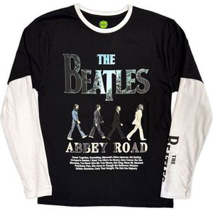 The Beatles - Abbey Road Infill Longsleeve shirt - S - Zwart/Wit