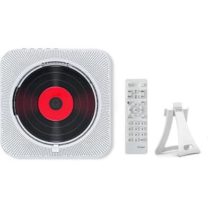 CD Speler - Wit - Bluetooth 5.0 - Compacte Multimedia Speler - Inclusief Afstandsbediening & Wandbeugel
